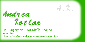 andrea kotlar business card